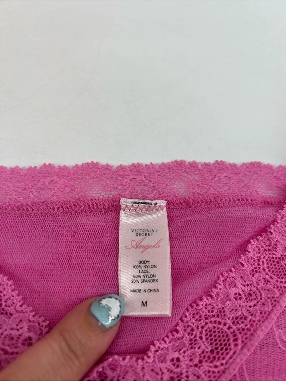 Victoria’s Secret Angels Vtg Y2K Mesh Lace Strappy Sleep Cami Tank READ - Picture 7 of 9